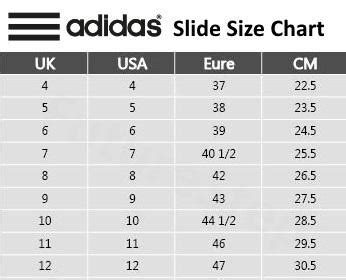 Adidas Adilette 22 size chart